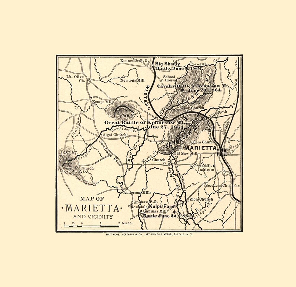 Marietta Georgia Vicinity Battles - Northrup 1864