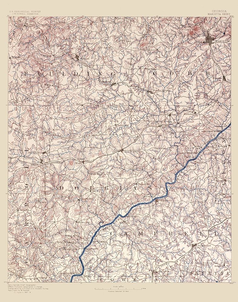 Marietta Sheet Georgia - USGS 1888