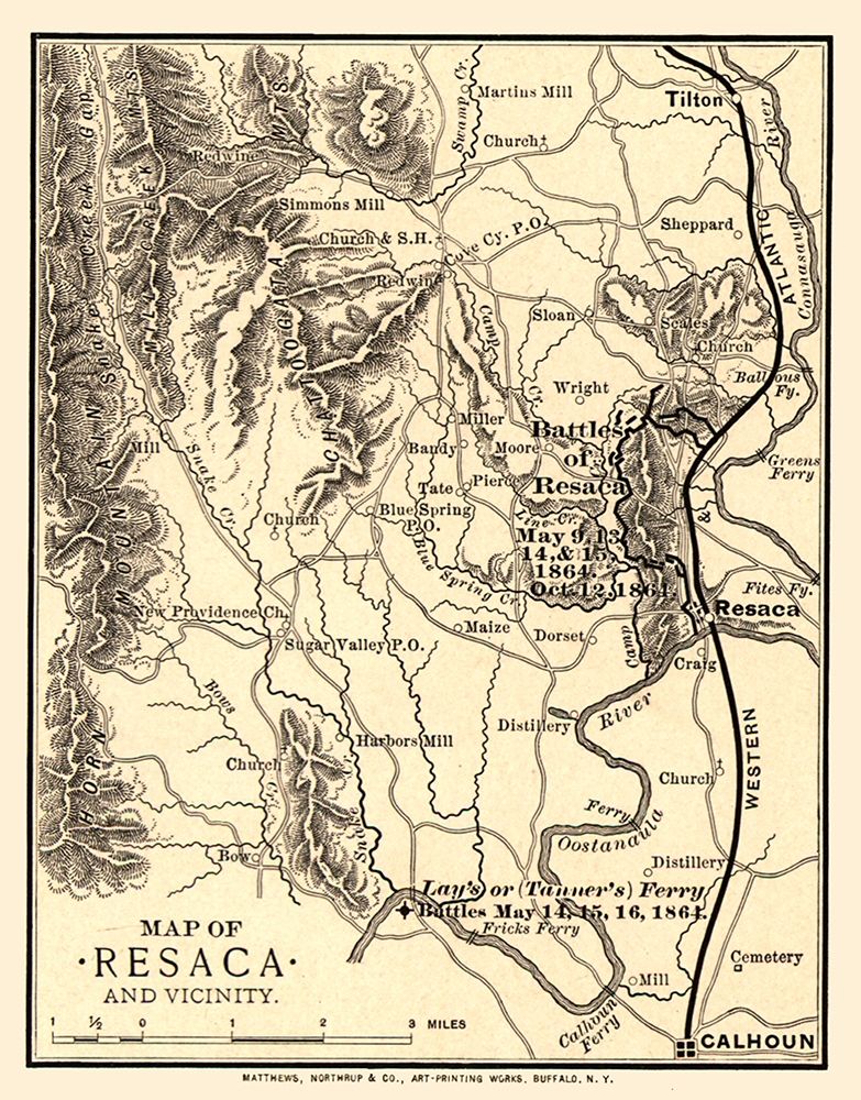 Resaca Georgia Vicinity Battles - Northrup 1864