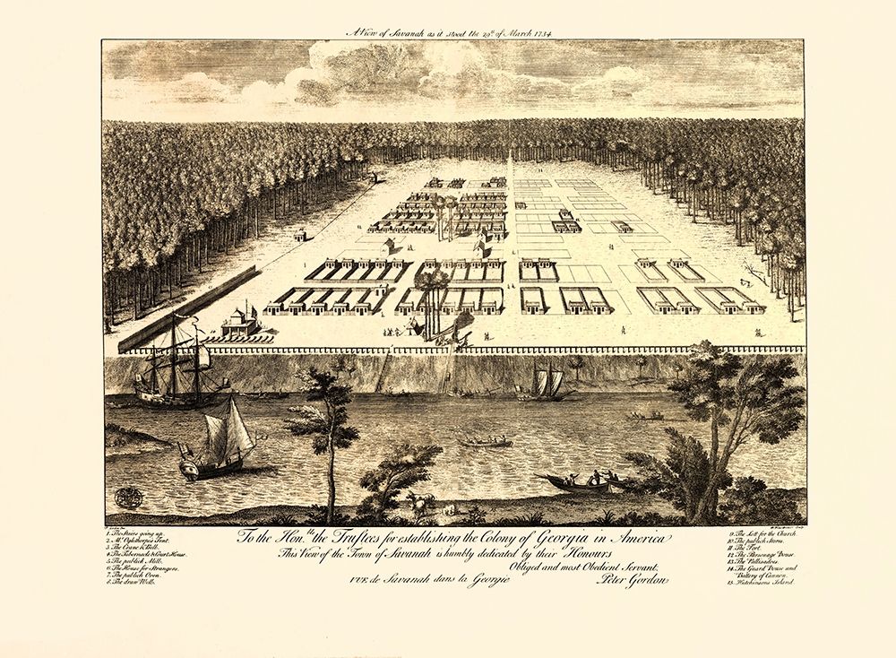 Savannah Georgia - Gordon 1734