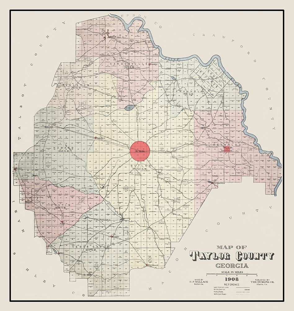 Taylor Georgia Landowner - Hudgins 1908