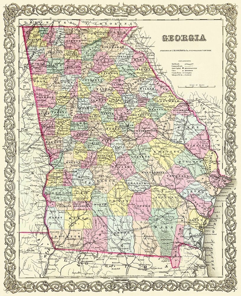 Georgia - Colton 1855