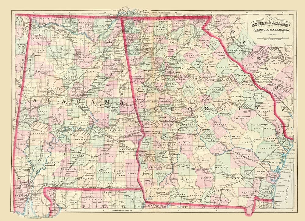 Georgia, Alabama - Asher 1874