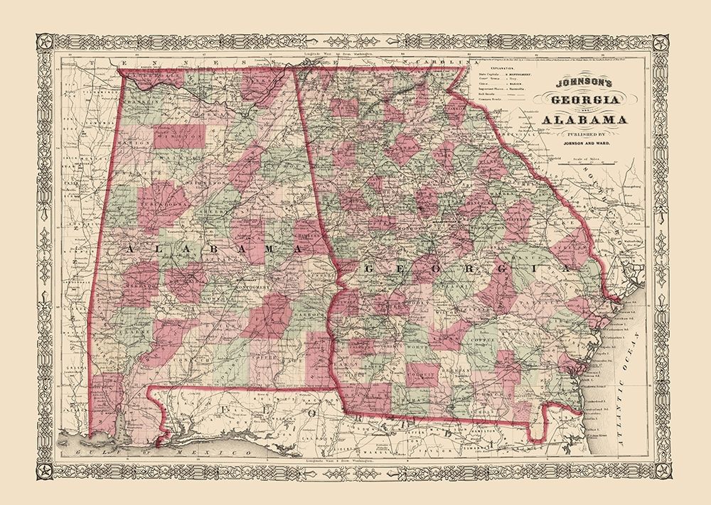 Georgia, Alabama - Johnson 1864