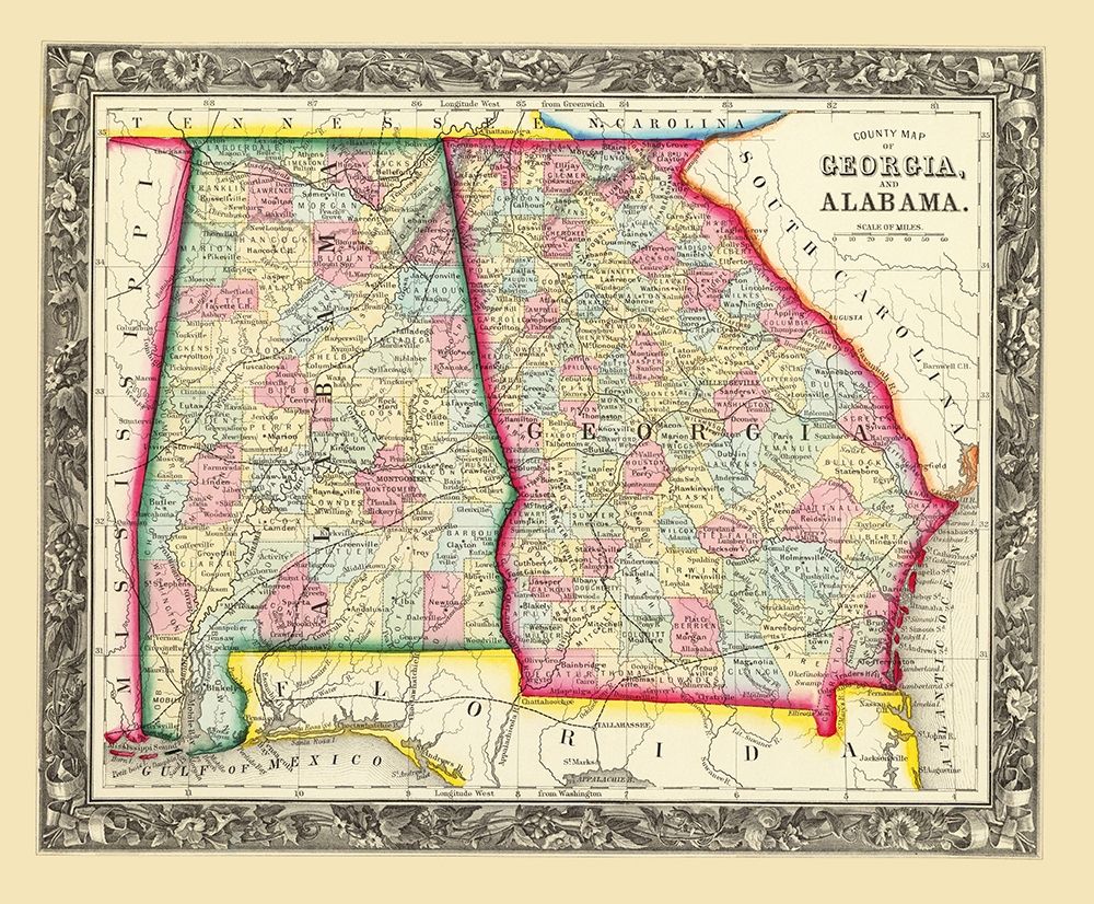 Georgia, Alabama - Mitchell 1860