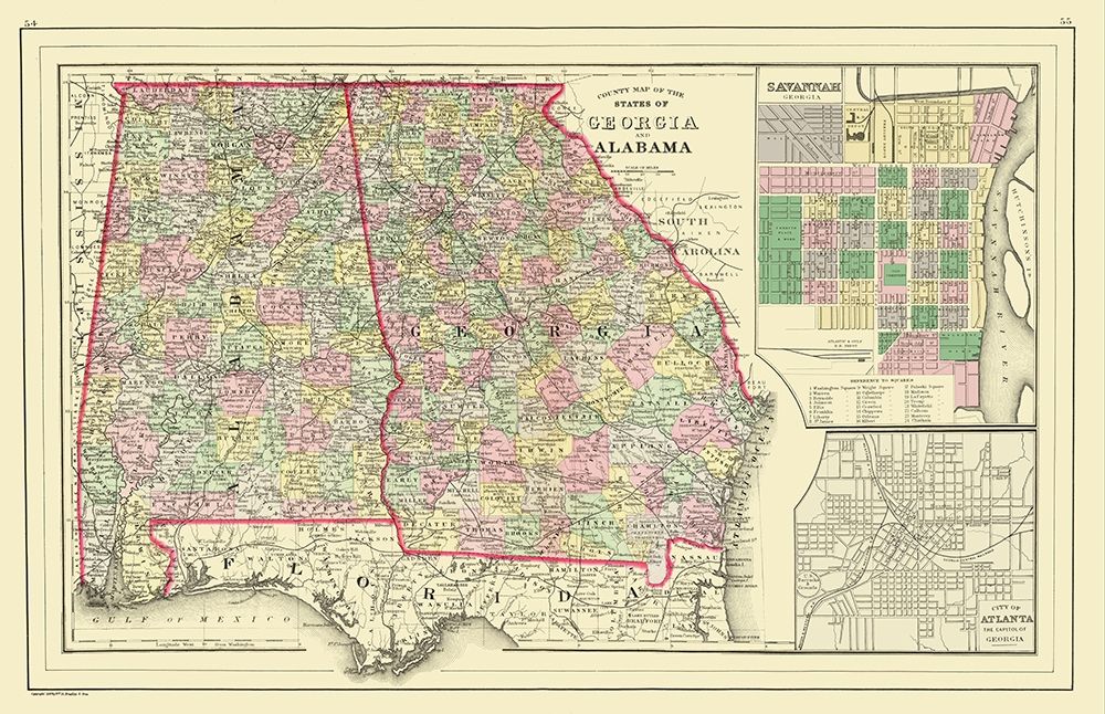 Georgia, Alabama - Mitchell 1890
