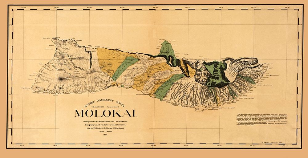 Molokai Hawaii - Willis 1897