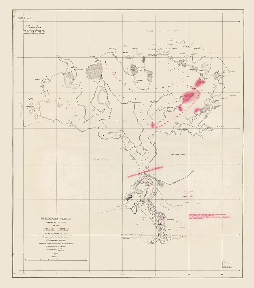 Oahu County Hawaii - Alexander 1873