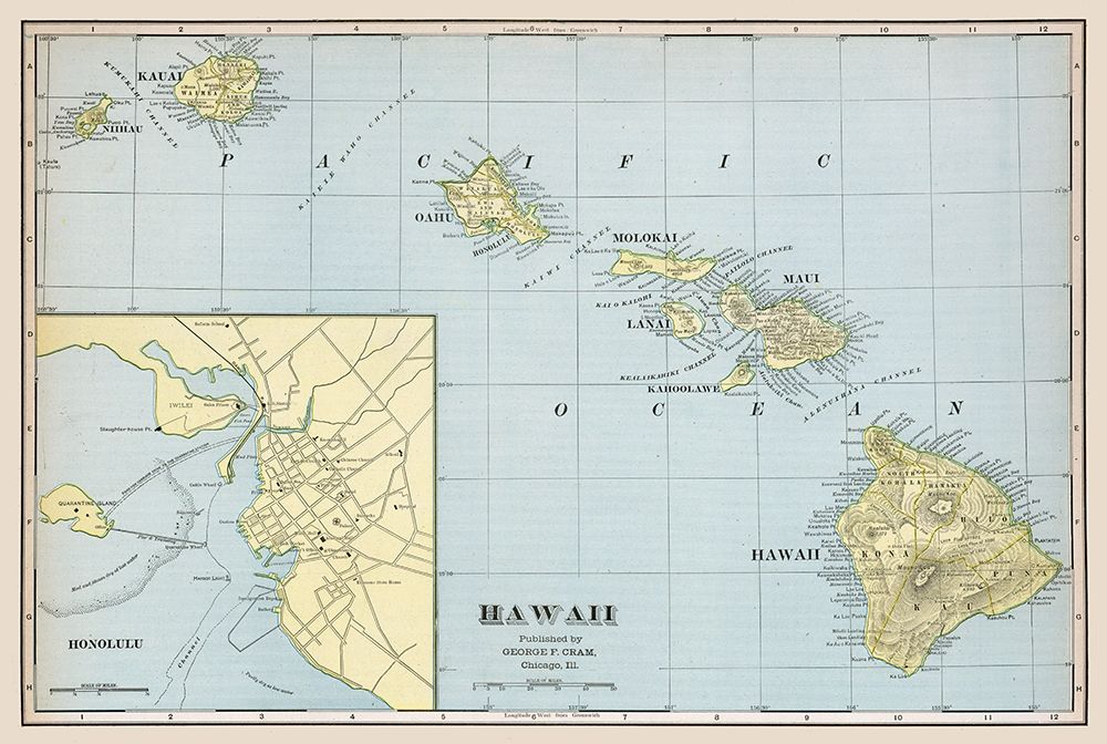 Hawaii - Cram 1888