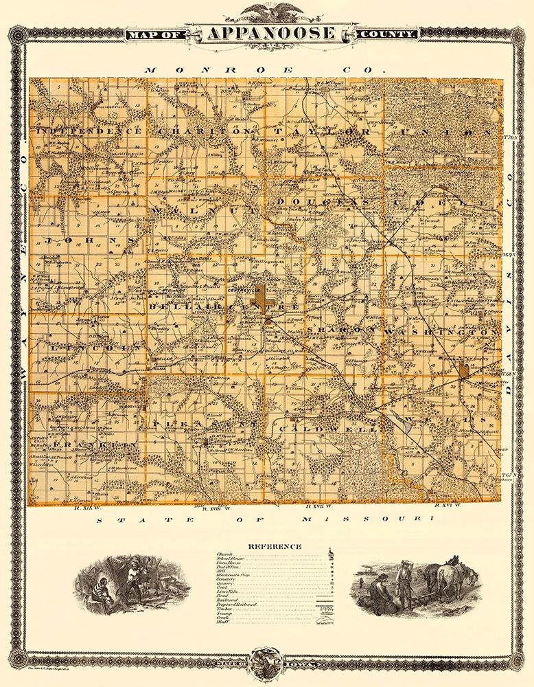 Appanoose Iowa Landowner - Andreas 1875