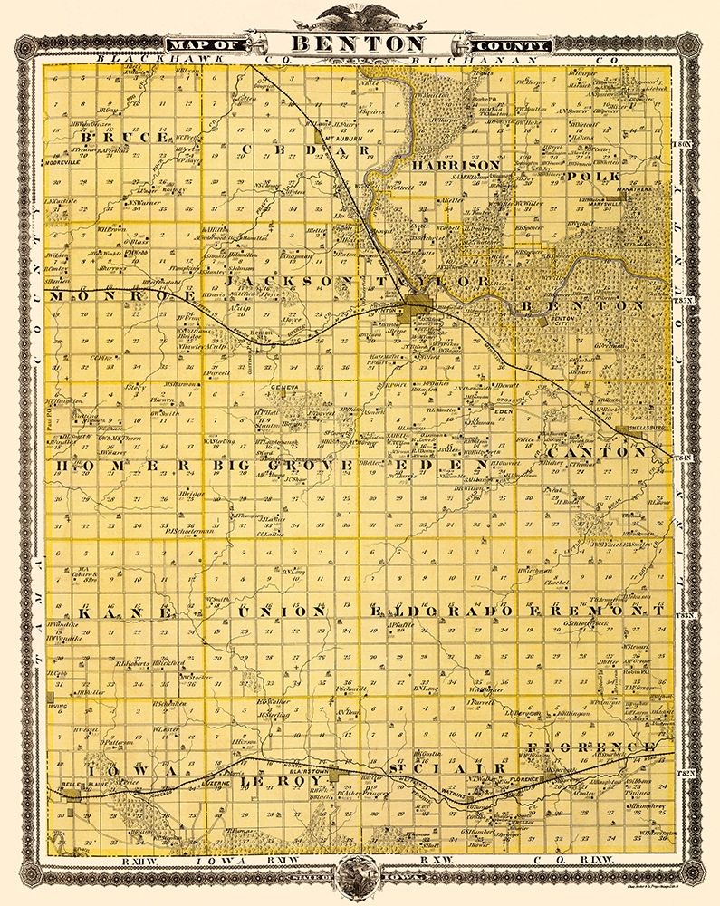 Benton Iowa Landowner - Andreas 1874