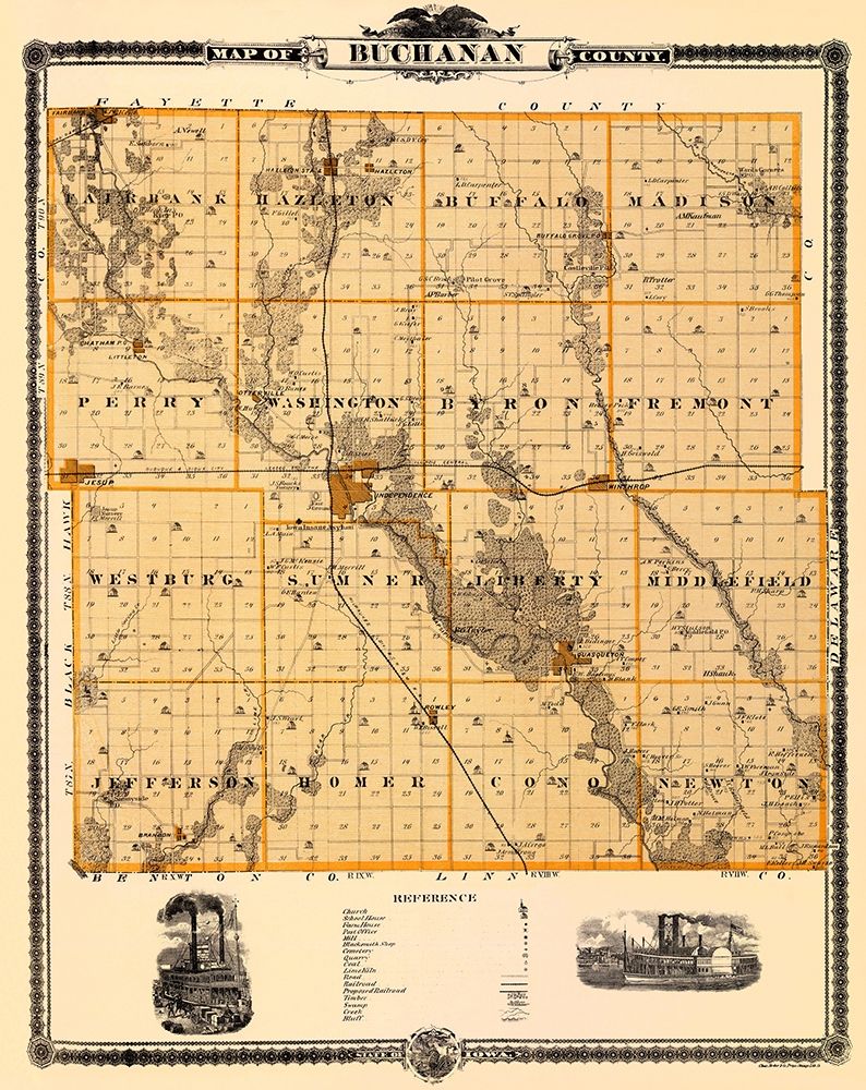 Buchanan Iowa Landowner - Andreas 1874