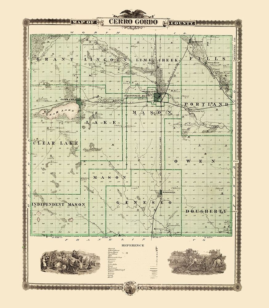 Cerro Gordo Iowa Landowner - Andreas 1874