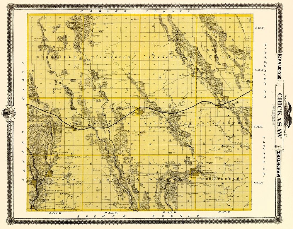 Chickasaw Iowa Landowner - Andreas 1874