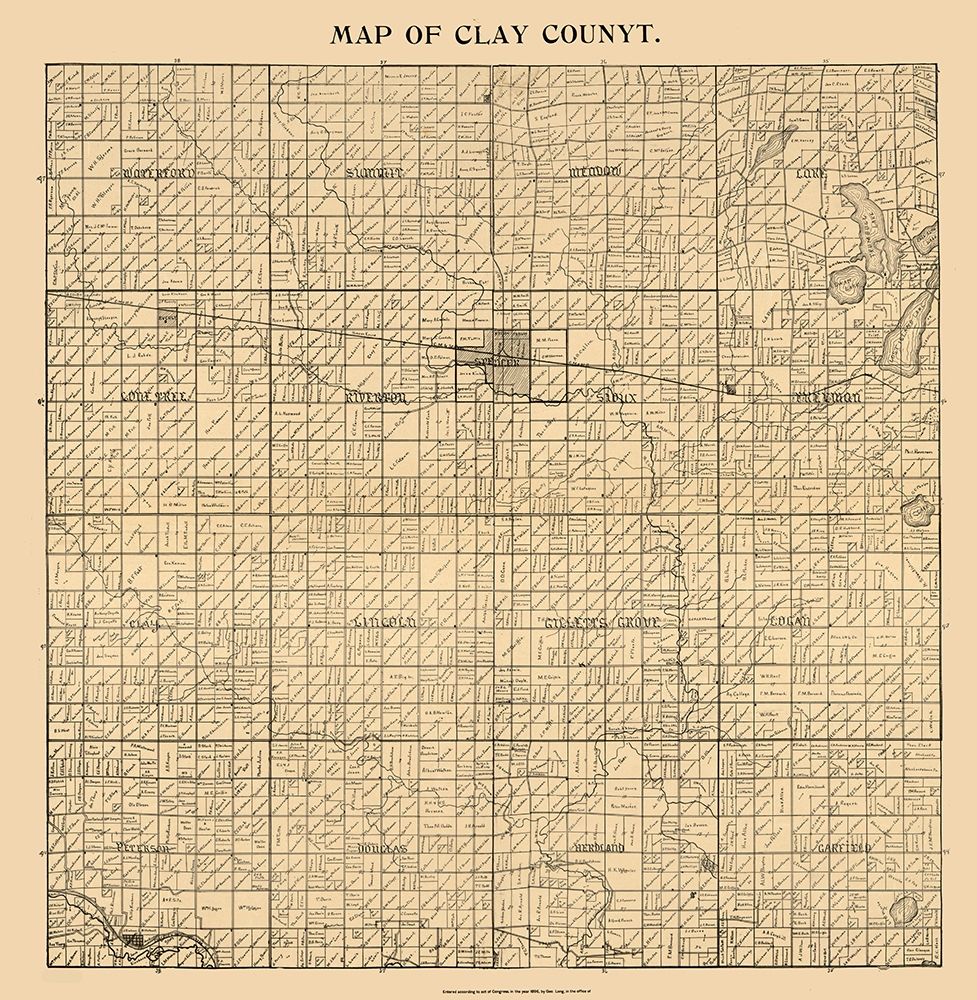 Clay County Iowa - Long 1896