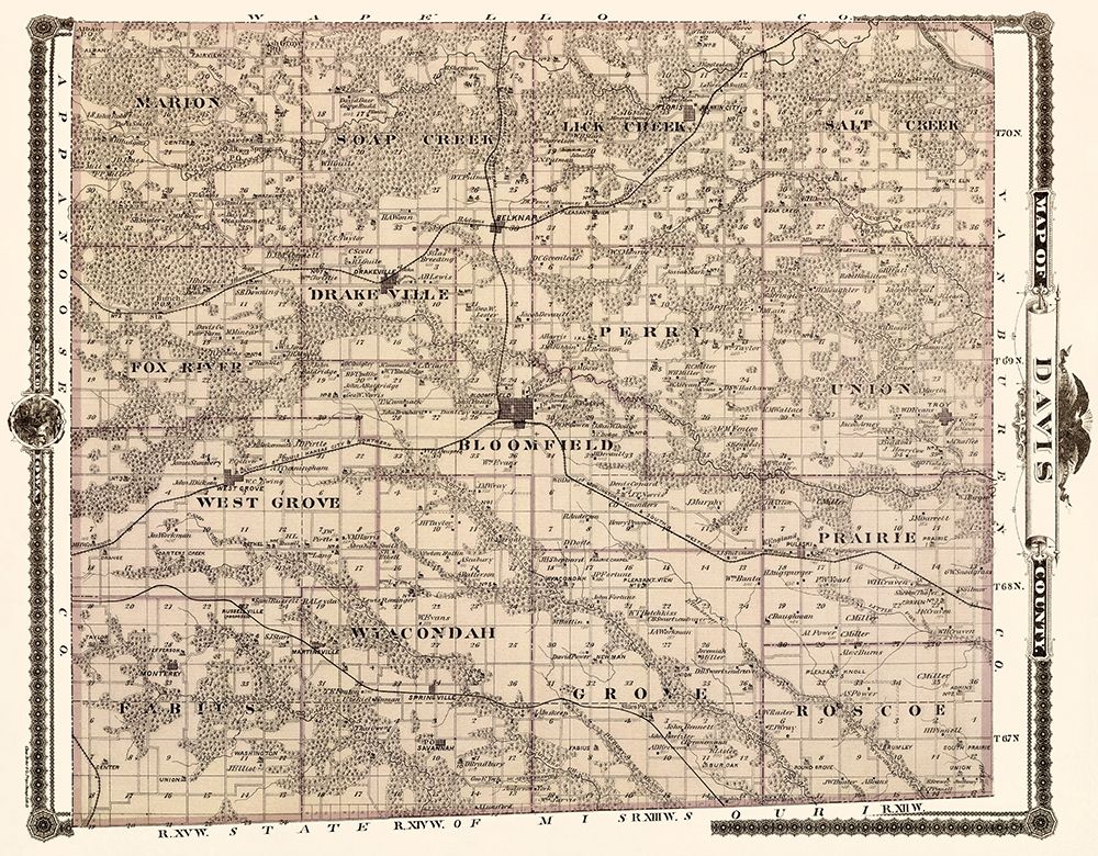 Davie Iowa Landowner - Andreas 1875