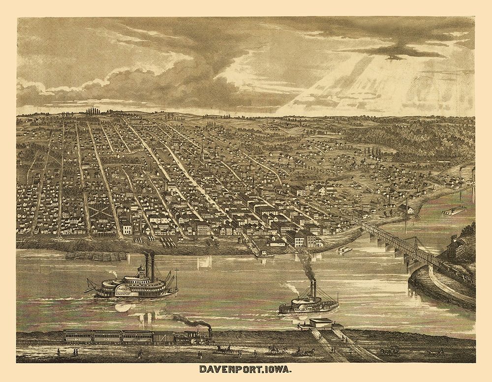 Davenport Iowa - Andreas 1875
