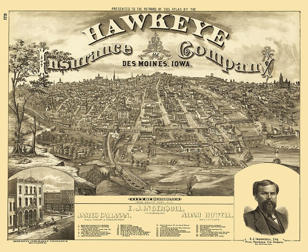Des Moines Iowa - Andreas 1875