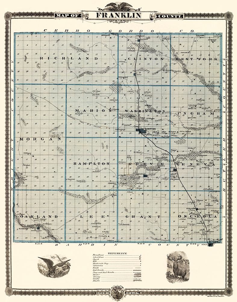 Franklin Iowa Landowner - Andreas 1874