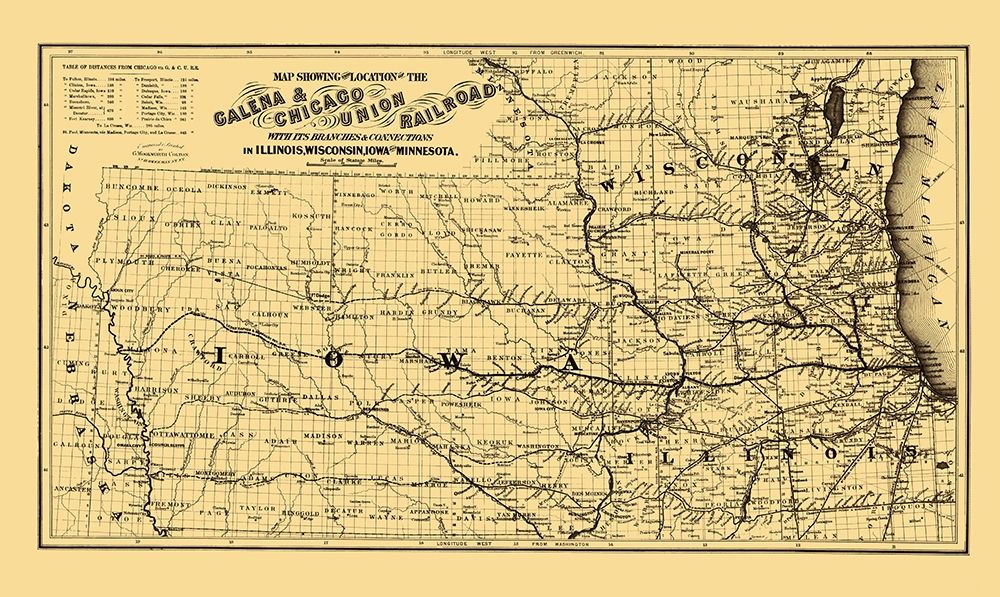 Galena and Chicago Union Railroad - Colton 1862