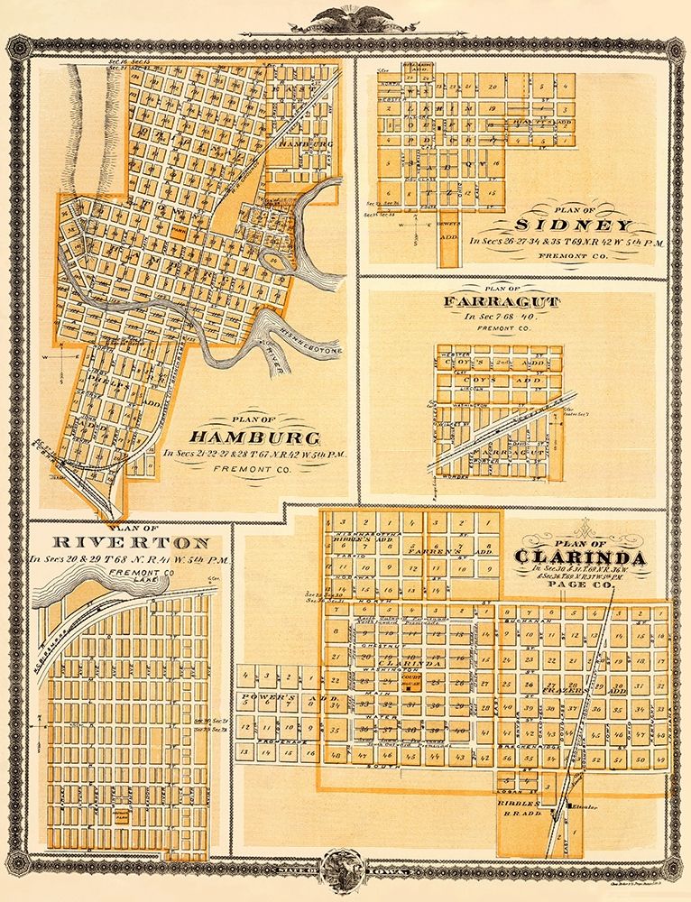 Hamburg, Sidney, Farragut, Riverton, Clarinda Iowa