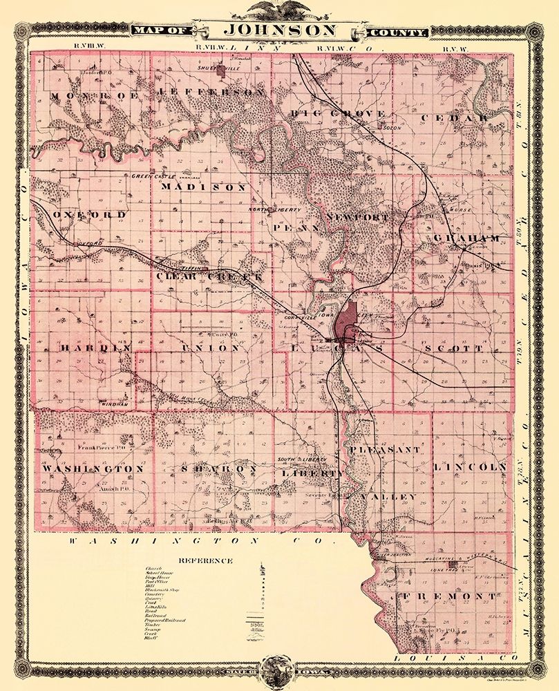 Johnson Iowa Landowner - Andreas 1874