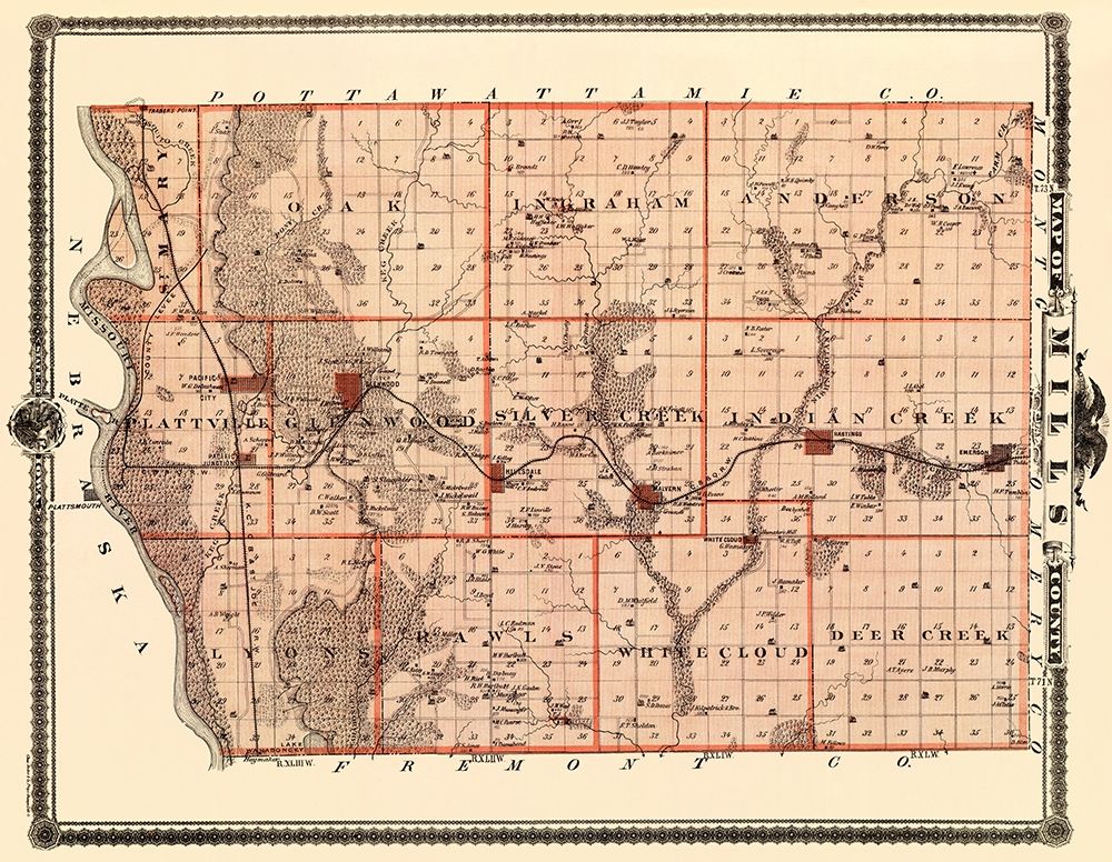Mills Iowa - Shober 1875