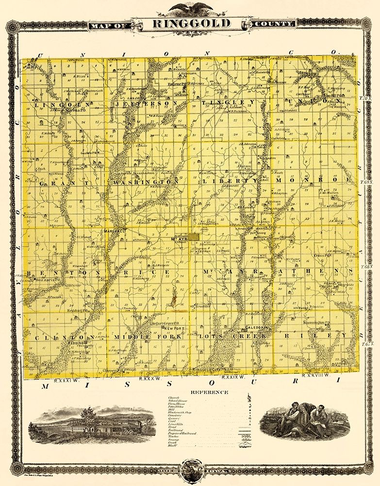 Ringgold Iowa Landowner - Andreas 1875