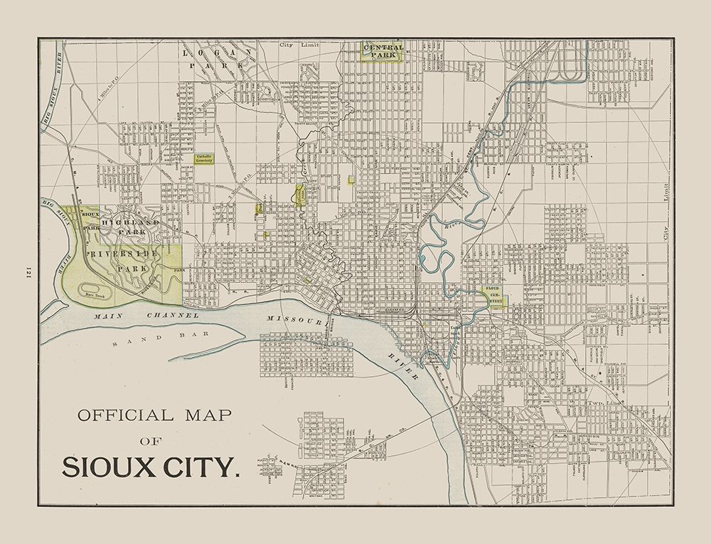 Sioux City Iowa - Cram 1892