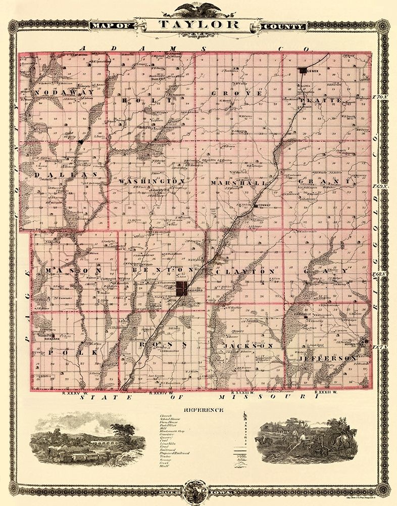 Taylor Iowa Landowner - Andreas 1875