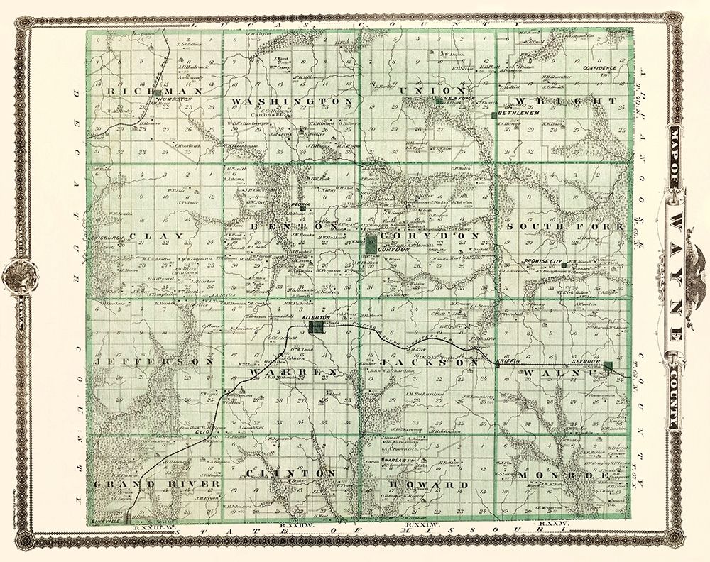 Wayne Iowa Landowner - Andreas 1875