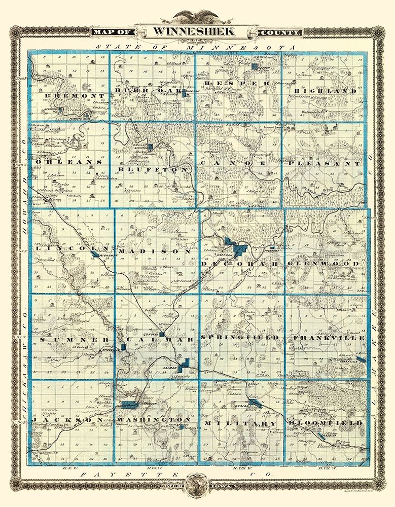 Winneshiek Iowa Landowner - Andreas 1874