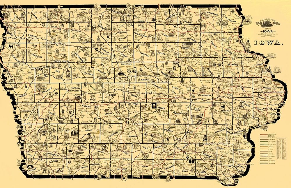 Iowa Railroad Routes - McEwen 1897