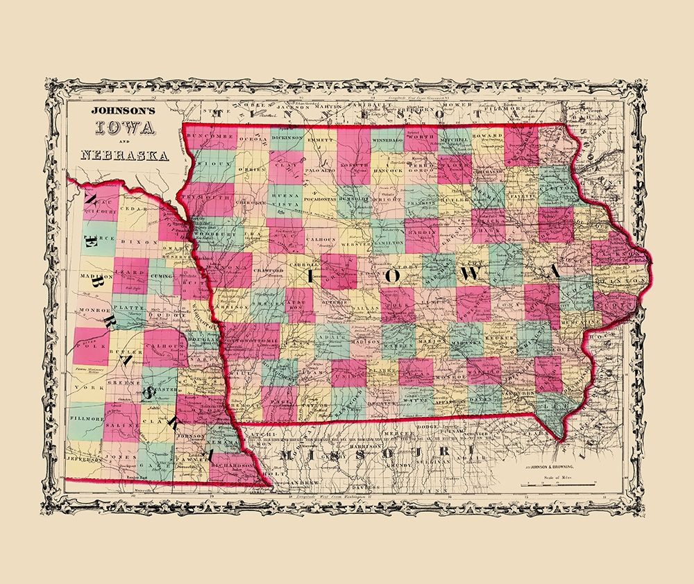 Nebraska, Iowa - Johnson 1860