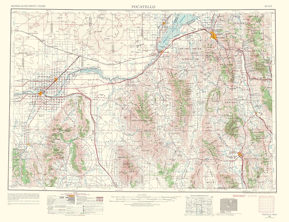 Pocatello Idaho Quad - USGS 1963