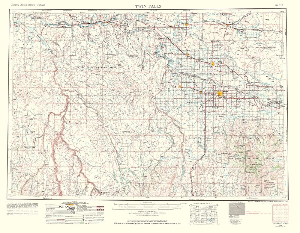 Twin Falls Idaho Quad - USGS 1963