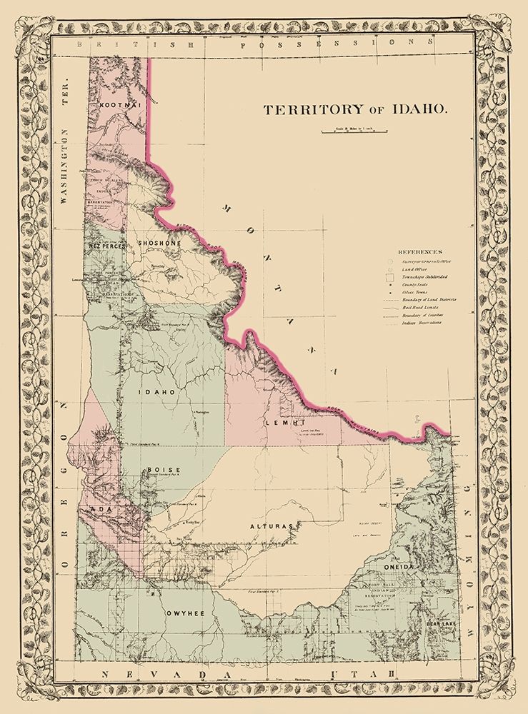 Idaho Territory - Mitchell 1881
