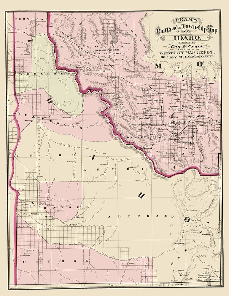 Idaho - Cram 1875
