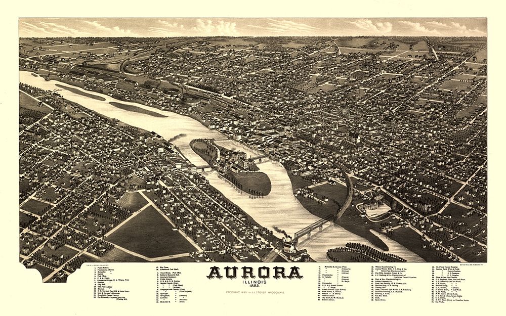 Aurora Illinois - Stoner 1882