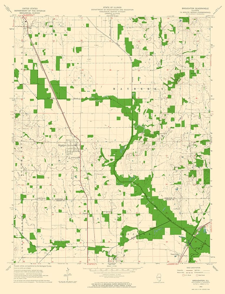 Broughton Illinois Quad - USGS 1963