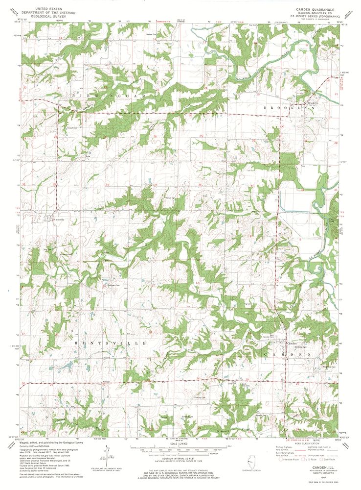 Camden Illinois Quad - USGS 1981