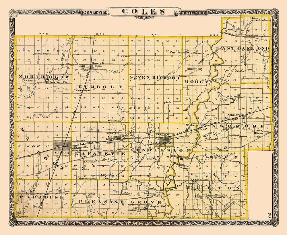 Coles County Illinois - Beers 1876