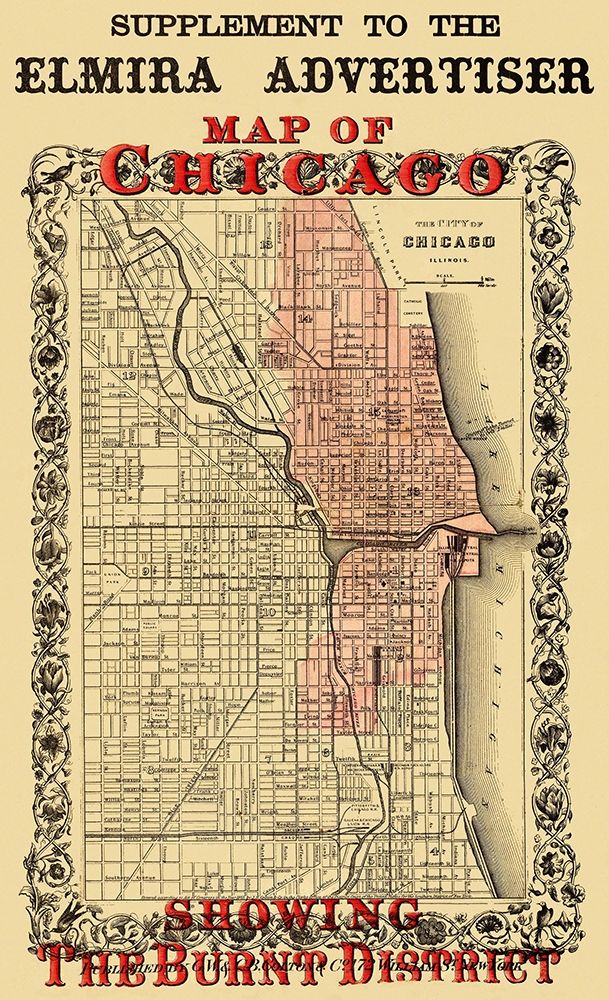 Chicago Illinois Fire Burnt District - Colton 1871