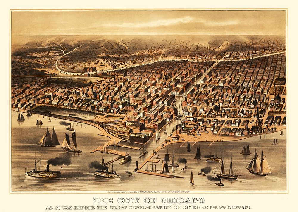 Chicago Illinois - Flint 1872