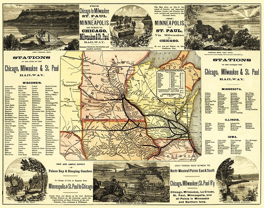 Chicago, Milwaukee and St Paul Railroad - 1874