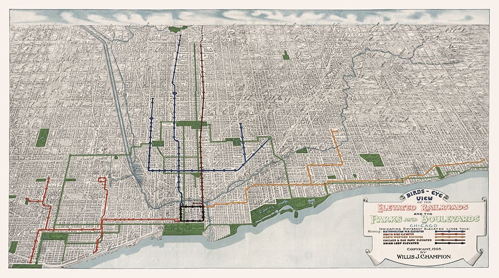 Chicago Elevated Railroad Illinois - Champion 1908