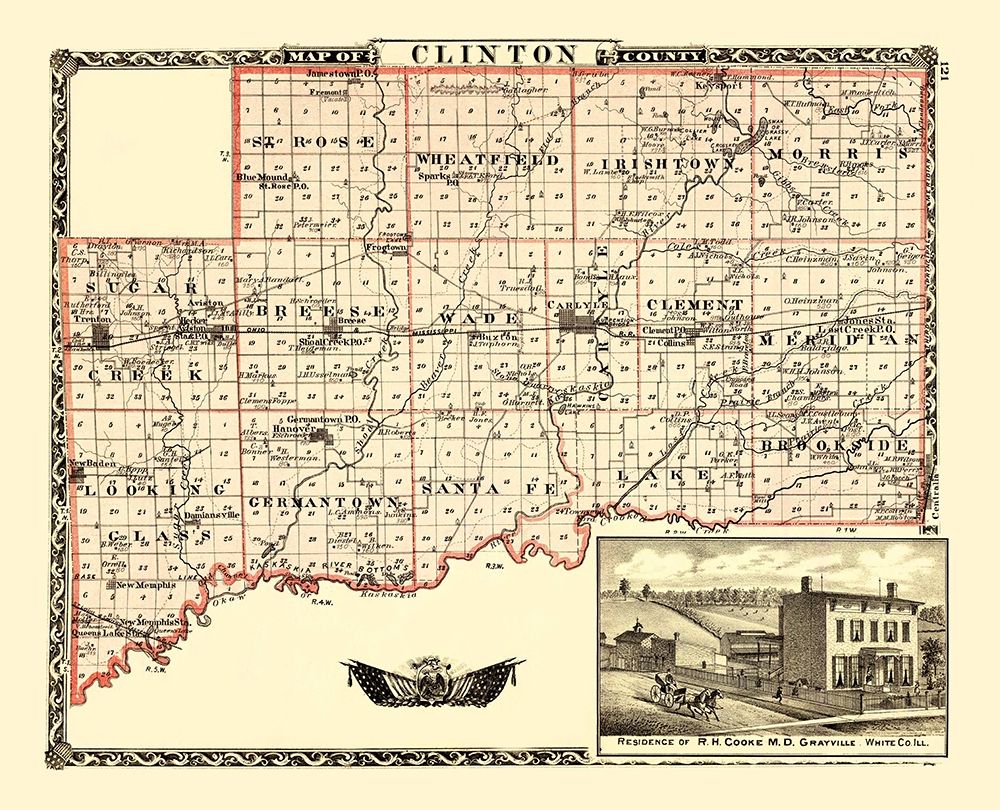 Clinton Illinois Landowner - Warner 1870