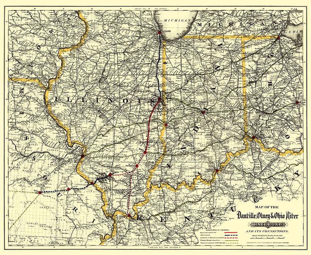 Danville, Olney and Ohio River RR - Colton 1881