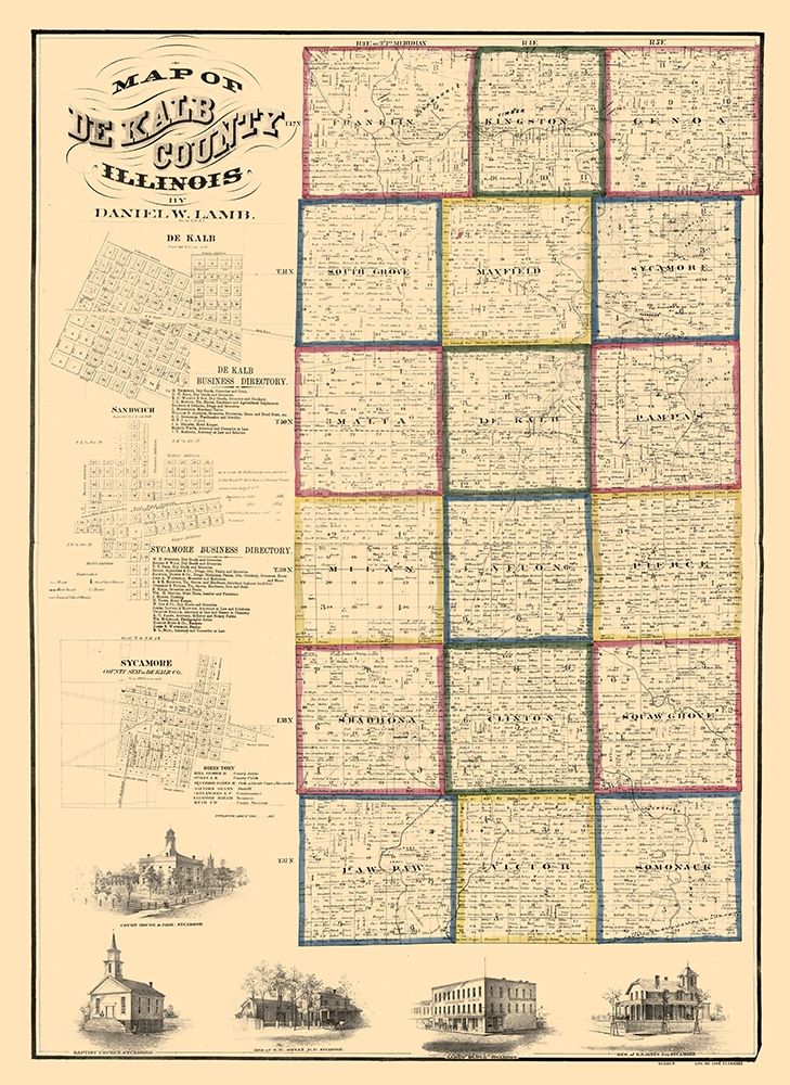 De Kalb County Illinois - Lamb 1860