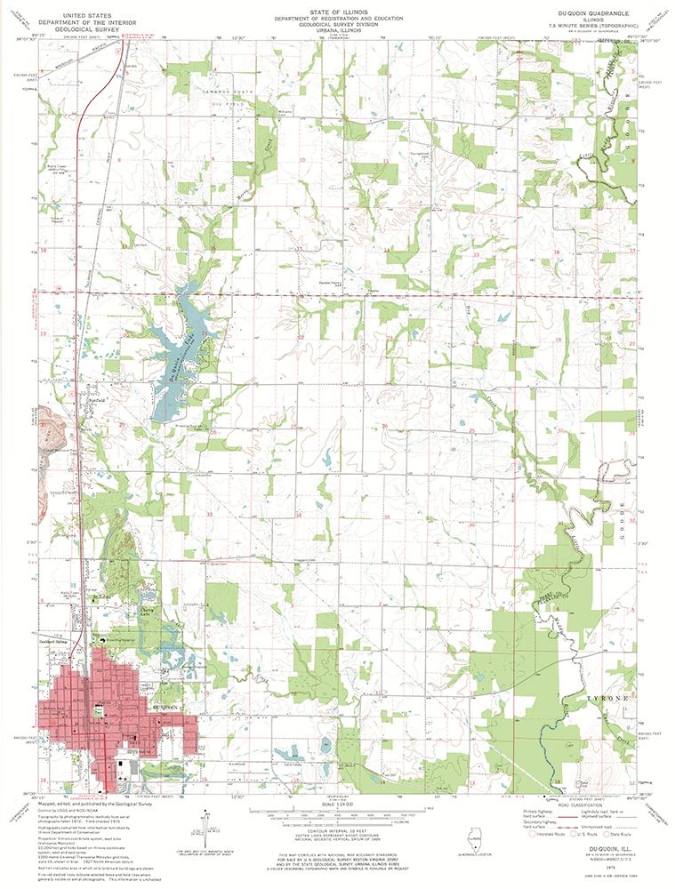 Du Quion Illinois Quad - USGS 1975